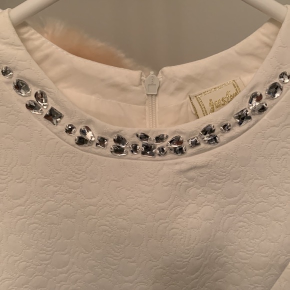 Jusbe Sz 12 flower girl, recital, father daughter dance, dress & faux fur coat. - Picture 3 of 10